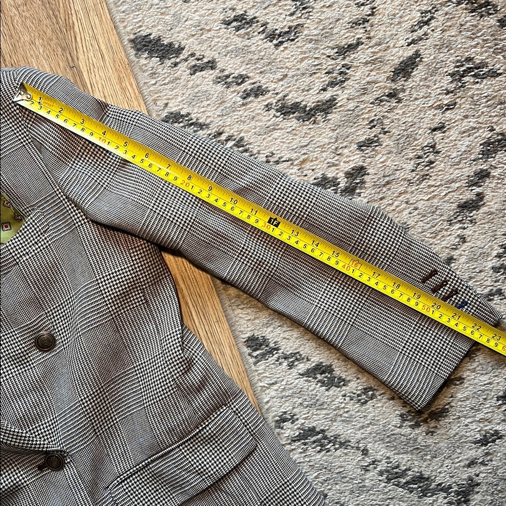 NEW! Zara Plaid Wool Oversized Blazer Size S - Picture 12 of 12